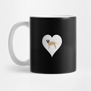 Bullmastiff Heart Jigsaw Pieces Design - Gift for Bullmastiff Lovers Mug